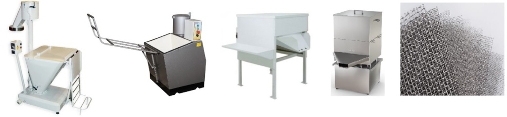 Мукопросеиватели и просеиватели для сахара, соли