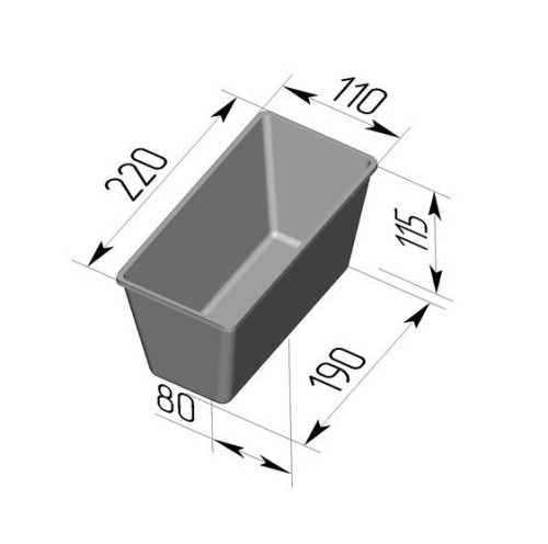 Хлебная форма Л7 (220*110*115 мм, 670 гр) фото 3