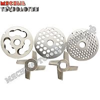 Комплект решеток и ножей для мясорубок МИМ-300 (инструментальная сталь)