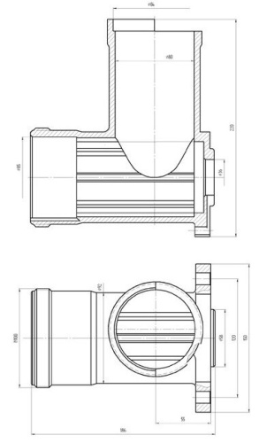 Корпус мясорубки (горловина) МИМ-300М (с 10.12г.), МИМ-350 (с 06.12г.) (арт. МИМ-350.05.200) фото 5