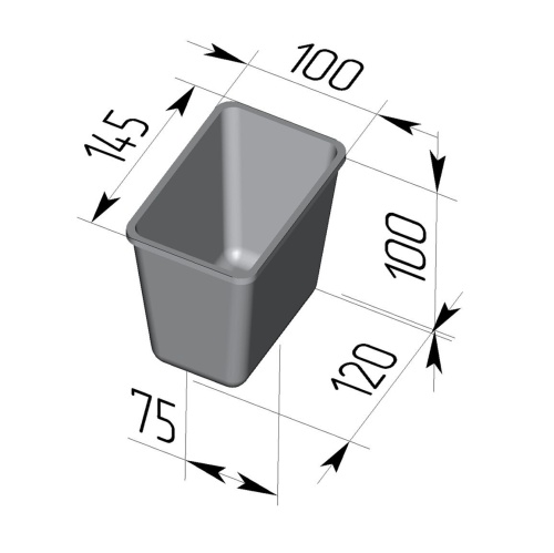 Хлебная форма Л11 (145*100*100 мм, 330 гр) фото 3