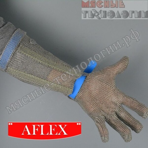 Перчатка кольчужная пятипалая с манжетой 19 см AFLEX