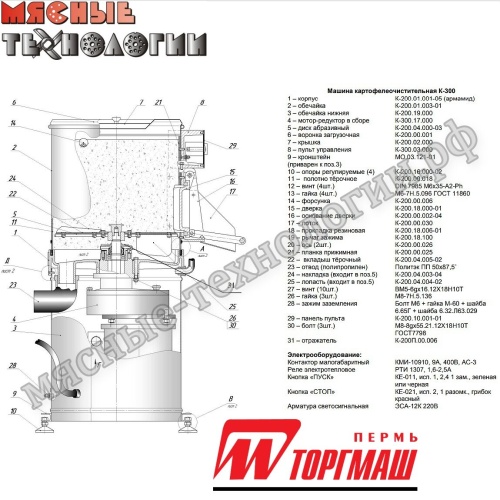 Картофелечистка К-300 (300 кг/ч) фото 5